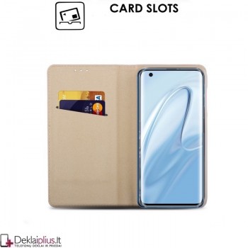 Telone smart magnet atverčiamas dėklas - auksinės spalvos (MI 10/MI 10 PRO)